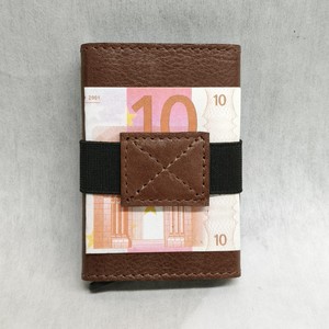 Vintage Full Grain Leather <b>Metal</b> Push Button Aluminum Popup Card Holders <b>Wallets</b> RFID Cash Slim Elastic Custom Wholesaler Gents - Product Image 6