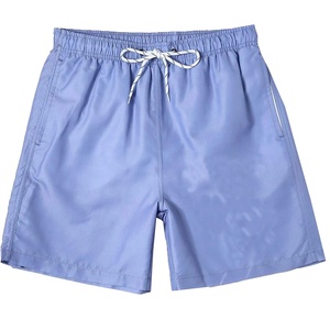 Pantalones cortos de baño con estampado Floral y cintura con cordón para hombre, traje corto de playa personalizado de verano 2025 para hombre, traje de baño liso en blanco para hombre OEM - Product Image 1