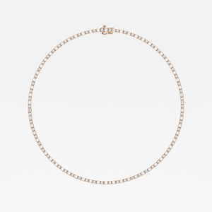 Collar de cadena tipo tenis con 13 diamantes de laboratorio de esmeralda de 1.3 ct, collar brillante alternado, joyería de cadena tipo tenis - Product Image 2