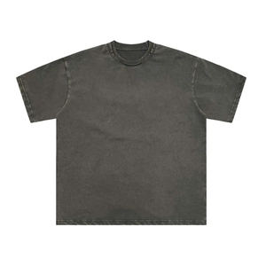 Distressed Acid Wash Oversized T Shirt Vintage Cotton <b>Drop</b> Shoulder Blank Apparel - Product Image 1