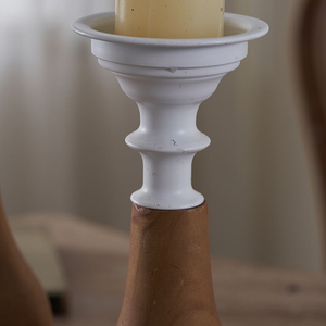 Candelabro de Madera Rústico para Velas Altas, Centro de Mesa Decorativo para Ramadán, Ecológico, Pulido, Multicraft - Product Image 5