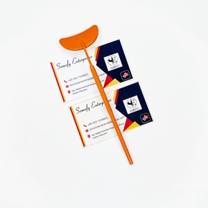 Miroirs à cils professionnels en acier inoxydable orange, écologiques, multifonctionnels, avec poignée confortable, outil de beauté pour cils - Product Image 1