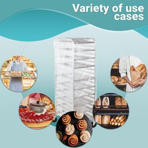 Desechables 60x80 Roll-on Bun Rack Covers 0,6 Mil de espesor Cubiertas de estante de pan de polietileno para panaderías Industrias alimentarias de tamaño completo - Product Image 2