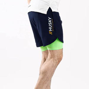 Unisex Nylon Spandex Compression <b>Shorts</b> High Elastic Waist Hidden Pocket Custom Logo Solid Quick Dry Lightweight Breathable <b>Knee</b> - Product Image 2