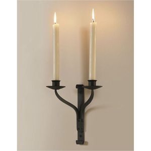Applique Murale Industrielle Moderne en Fer, Porte-Bougie à 2 Bras, Candelabre Suspendu Décoratif en Métal, Support pour Bougies Chauffe-Plat, Vente en Gros B2B - Product Image 1