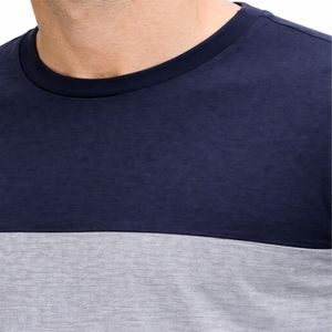 Camiseta de algodón de dos tonos personalizada para hombre, de manga corta, cuello redondo, informal, para uso diario en verano. - Product Image 6