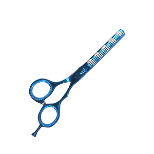 Tijeras de Peluquería Profesionales de Acero Inoxidable, Ligeras, Negras y Rojas, para Adelgazar el Cabello, para Uso en Salones de Belleza - Product Image 4