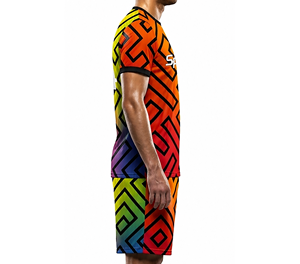 Camiseta de Fútbol Retro Vintage Personalizada OEM, Uniforme de Fútbol Transpirable Unisex para Adultos, Corte Holgado, Impresión Digital, Cuello en V, Antiencogimiento - Product Image 6