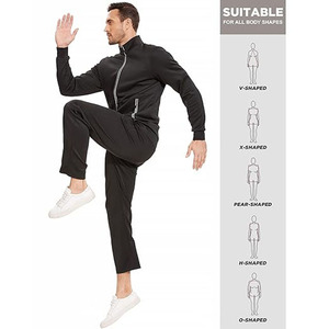 Ensemble de survêtement à capuche pour homme avec logo OEM, design personnalisé, deux pièces, vêtements de sport pour la salle de sport, l'entraînement, le jogging et la remise en forme - Product Image 3