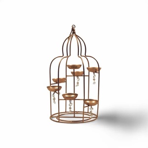 New Design Antique <b>Gold</b> Brass Seven Arms Red New Style Candle Holder Church Supplies - Product Image 6