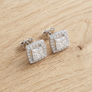 Pendientes Clásicos y Modernos con Diamantes Solitarios, 2.52 Ct, Diamante Cultivado en Laboratorio, Oro Amarillo, Blanco y Rosa de 9K, Certificados por Aigs, Unisex, para Boda - Product Image 6