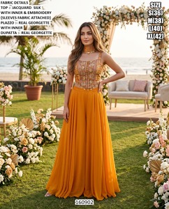 Elegant <b>Red</b> Jacquard Silk <b>Lehenga</b> Choli Embroidery Floor Length Regular Fit Women India Pakistan Wedding Quick Dry All Seasons - Product Image 3