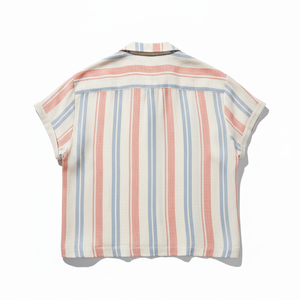 เสื้อเชิ้ตผู้หญิงพรีเมียม ผ้าฝ้ายเจอร์ซีย์ 100% ระบายอากาศได้ดี เป็นมิตรกับสิ่งแวดล้อม คอวี แขนสั้น แห้งเร็ว สไตล์ลำลอง ติดกระดุม ลายดิจิทัล สำหรับฤดูร้อน - Product Image 6