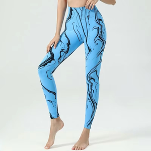 Leggings de Yoga a Rayas para Mujer de Alta Calidad, Sin Costuras, Tie Dye, Cintura Alta, Efecto Levanta Glúteos, Secado Rápido, Pantalones Deportivos Suaves - Product Image 1