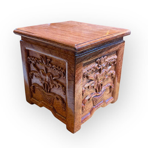 Base de Exhibición Cuadrada de Madera de Palisandro Maciza de 16x16 cm, Diseño Tradicional, Duradera, para Hogar, Oficina y Sala de Estar - Product Image 5