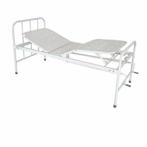 Cama de Hospital Manual Semi-Fowler de Dos Funciones Ajustable para Cuidado de Pacientes con Colchón, Cama de Cuidado en el Hogar de Acero Inoxidable - Product Image 2
