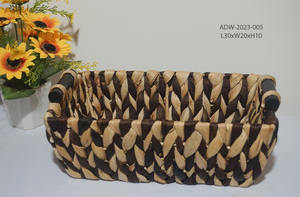 Bandeja de almacenamiento de algodón hecha a mano, mango de oreja, respetuoso con el medio ambiente, sostenible, multifuncional, forma rectangular, Vietnam - Product Image 2