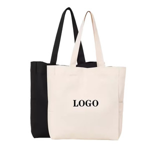 Wholesale Custom <b>Printed</b> Letter Pattern Medium Size Canvas Tote Bag Heavy Duty Zippered Cotton Shoulder Length Handles Wedding - Product Image 2