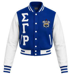 Chaqueta Bomber Corta de Satén para Mujer Sigma Gamma Rho, Ligera, con Cierre Frontal, Informal, Chaqueta de Moda para Hermandades, Ropa Personalizada al por Mayor - Product Image 1
