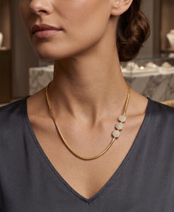 DIVYORO Women's Classic 22k Gold Plated <b>Necklace</b> <b>Chain</b>-Anniversary & Party Wear - Product Image 3
