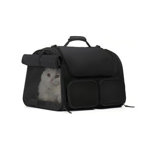 Pet <b>Backpack</b> Carrier Soft-Sided Oxford Fabric Purple Black Zipper Closure For Dogs Up To 10 Kg - Product Image 6