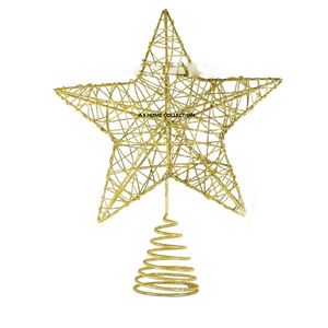 Best Quality Iron Metal <b>Star</b> Shape Modern Design Christmas <b>Tree</b> Topper Hanging Ornament <b>For</b> Novelty Gift - Product Image 1