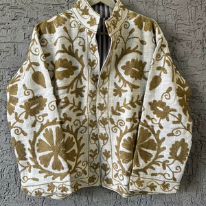 Wholsale Lot Handmade <b>Vintage</b> Suzani Embroidered <b>Jacket</b> for Women <b>Vintage</b> Uzbek Floral Embroidered <b>Jacket</b> - Product Image 1