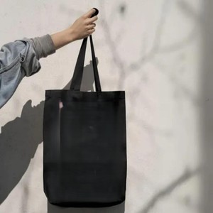 Black Non-Woven Shopping <b>Bag</b> Large <b>Size</b> Zipper Closure Shoulder Handle Daily Use Tote <b>Bag</b> - Product Image 6