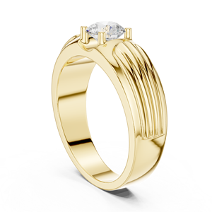 Bague de Fiançailles et de Mariage Classique Faite à la Main en Argent Sterling 925 Plaqué Or de Haute Qualité avec Moissanite Sertie en Bezel – Luxe, Premium, Tendance - Product Image 2