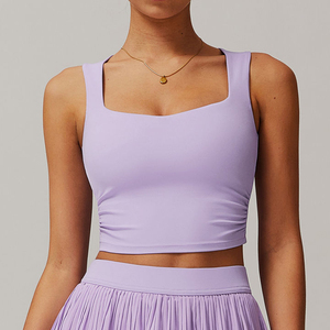 Nueva Llegada, Top Corto de Color Sólido 100% Poliéster, Top Deportivo con Logotipo Personalizado para Mujer, Nuevos Diseños en Oferta - Product Image 5
