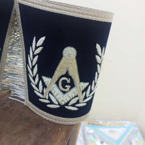 MANGUITAS MASONICAS REGALIA, MANGUITAS DE LOJA DE MASONES MAESTROS, AZUL MARINO-HSE, MANGUITAS MASONICAS REGALIA TRANSPIRABLES - Product Image 1