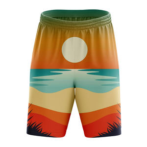 Shorts de Baño para Hombre, Ecológicos, de Cintura Alta, Tejidos, con Estampado Tropical, Logotipo Frontal, Secado Rápido, con Cordón Ajustable, Estilo Casual - Product Image 2