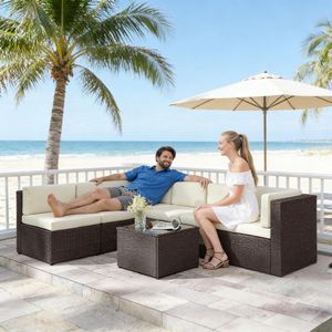 Set da Pranzo per Esterni in Ferro e Legno, Arredamento da Giardino per Cortile - Collezione di Mobili da Patio - Product Image 1