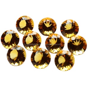 Tự Nhiên Lỏng Đá Quý Vòng Citrine Mặt Cắt Hiệu Chuẩn Được Chứng Nhận Citrine November Birthstone Đồ Trang Sức Làm Đá Citrine - Product Image 1