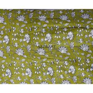 Fournisseur indien de tissus en coton imprimé à la main, motifs floraux, prix de gros pour les commandes en gros. - Product Image 5