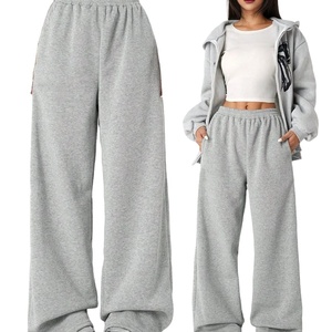 <b>Women's</b> Solid Color Baggy Sweat Pants <b>Joggers</b> <b>Straight</b> <b>Leg</b> Trousers Pants Hot Selling Oversized Sweatpants For <b>Women</b> 2026 - Product Image 1
