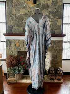 ชุดเดรสคาฟทันผ้าเรยอนลายมัดย้อมสไตล์โบโฮ ทรงหลวมใส่สบาย เหมาะสำหรับใส่คลุมชุดว่ายน้ำสำหรับผู้หญิง - Product Image 6