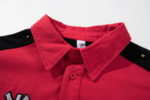 Vente en gros de polos personnalisés pour hommes, style vintage, dégradé, manches courtes, streetwear, <span class=keywords><strong>t</strong></span>-<span class=keywords><strong>shirt</strong></span> surdimensionné avec broderie - Product Image 4