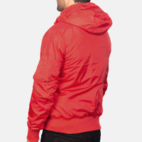 Nouvelle Veste Bomber Unisexe Premium Magenta en Gros, Manteau de Vol Rembourré Chaud d'Automne, Style Décontracté Matelassé en Satin avec Capuche de Pilote