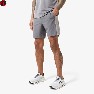 Shorts de course décontractés pour hommes, respirants, à séchage rapide, taille mi-haute, taille élastique, couleur unie, avec poches, shorts de sport - Product Image 1