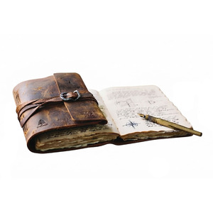 Genuine <b>Leather</b> High Quality Journal <b>Notebook</b> Handmade Vintage Writing Diary Sketchbook Sewing Bound <b>Refillable</b> Pages - Product Image 5