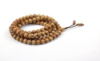 Vente en gros de perles de bois de santal tendance de 8 mm, Mala de prière pour le yoga, fabriqué en Inde