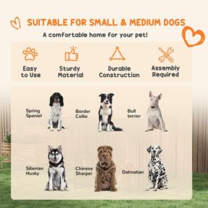 กรงสุนัขกลางแจ้งขนาดใหญ่พร้อมหลังคาผ้ากันน้ำ 4.6 x 4.6 x 5 เมตร มาพร้อมประตูที่สะดวกสบาย - Product Image 3