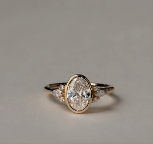 Anillo de Compromiso/Boda Vintage de Oro Amarillo de 14k con Diamante Cultivado en Laboratorio IGI/GIA, Unisex, Oro Blanco Fino para Aniversario, Ideal para Fiestas - Product Image 1