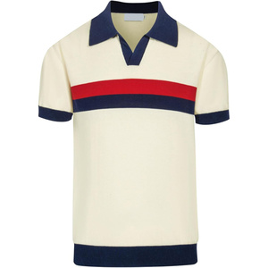 Suéteres de Punto Personalizados al por Mayor de Alta Calidad para Verano 2025, Playeras de Punto para Hombre, Estilo Polo a Rayas, Fabricante de Suéteres de Punto OEM/ODM - Product Image 5