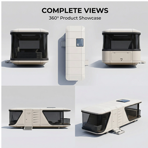 Casa Cápsula Espacial de Acero de Lujo Lista para Enviar, Casa Móvil de 20 pies, Oficina Modular Moderna, Edificio Contenedor, Hotel, Baño - Product Image 5