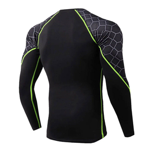 10 Wholesale Custom Logo Long Sleeve Rashguard <b>Men's</b> T-<b>shirts</b> <b>Compression</b> Mma Rash Guard Training Printed - Product Image 2