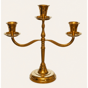 Candelabro Vintage Dorado de 3 Brazos, Centro de Mesa de Metal y Latón, Portavelas para Decoración de Mesa de Boda y Suministros para Fiestas y Eventos - Product Image 3