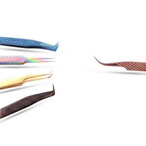 High Quality <b>Lash</b> Extension Tweezers Collection With <b>Kit</b> and Pouch Packing Custom Logo Diamond Grip Tweezers - Product Image 5