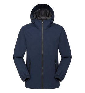 Customized Printed <b>Canvas</b> Winter Windproof Lightweight Eco-Friendly Waterproof Windbreaker <b>Jacket</b> Stand Zipper Double-Layer - Product Image 2